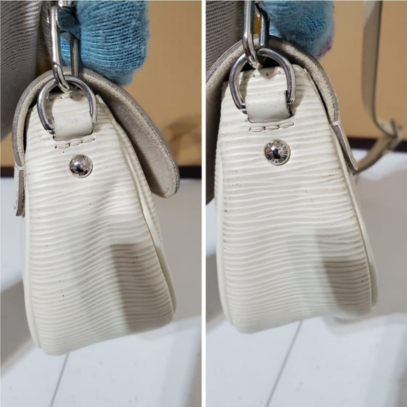 LOUIS VUITTON Epi Ivory White Montaigne Clutch/Sho - Picture 8 of 12